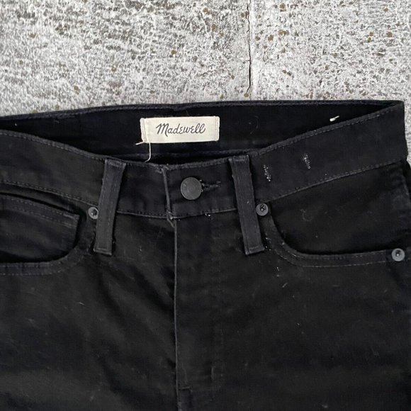 Madewell Women Jeans Black Denim Skinny 10 in High Rise Jeans Size 25 - Picture 6 of 11